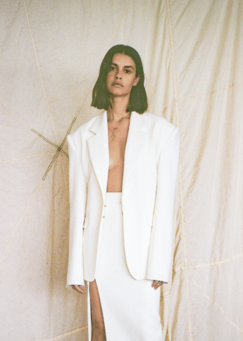 Bon Bridé witte oversized blazer.