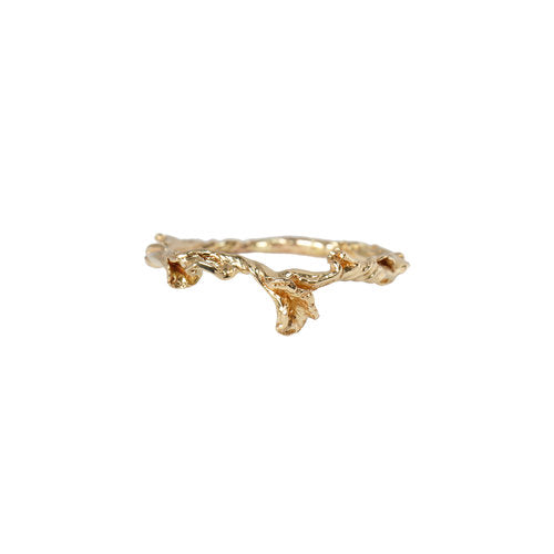 Gouden Evening Fleur ring van Laurie Fleming
