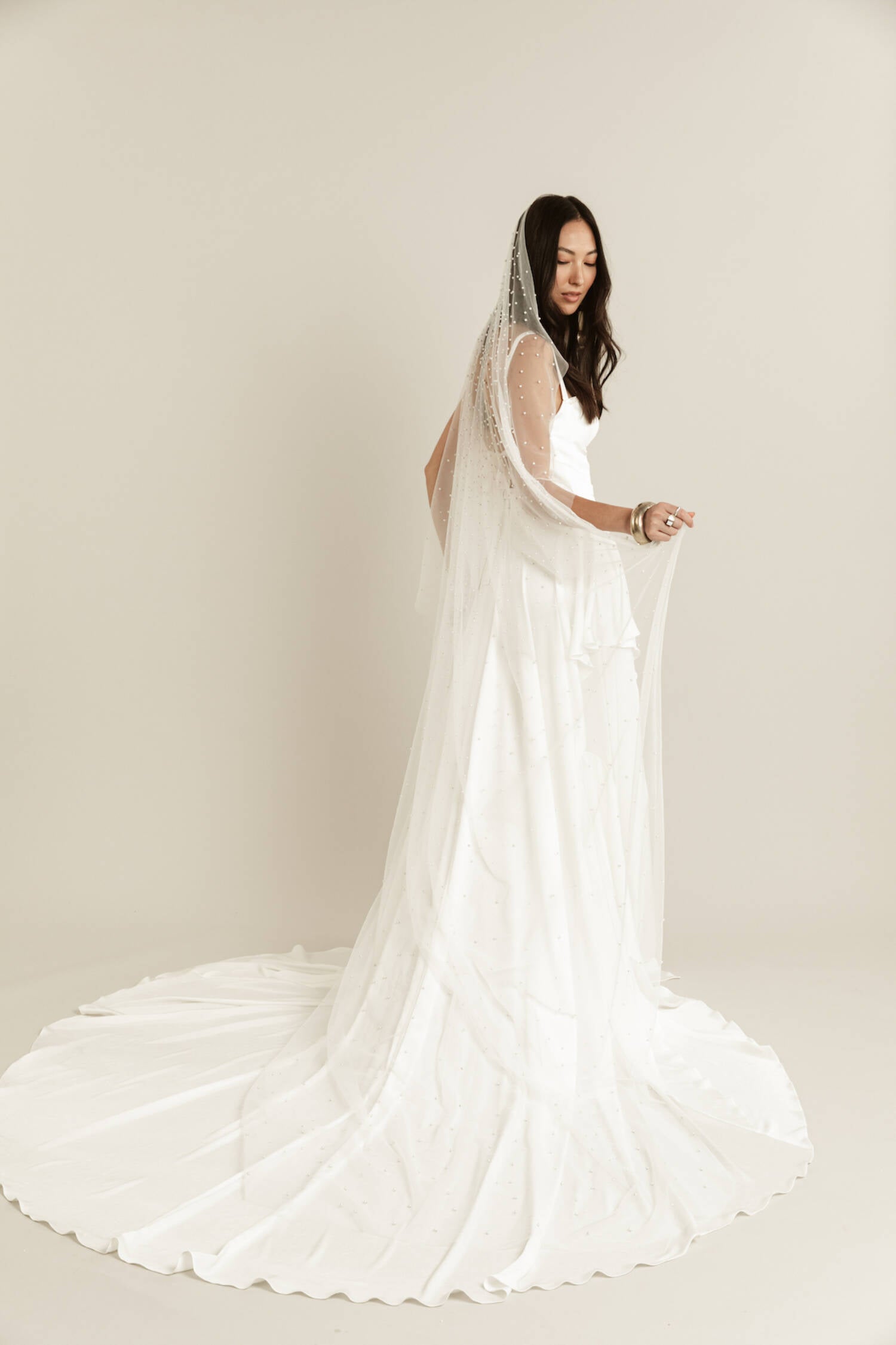 Iona veil Bohemian sluier met strass van Rue De Seine
