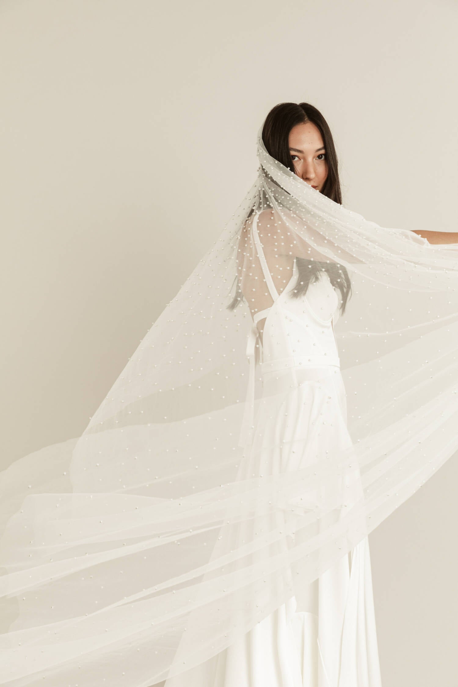 Iona veil Bohemian sluier met strass van Rue De Seine