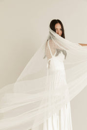 Iona veil Bohemian sluier met strass van Rue De Seine