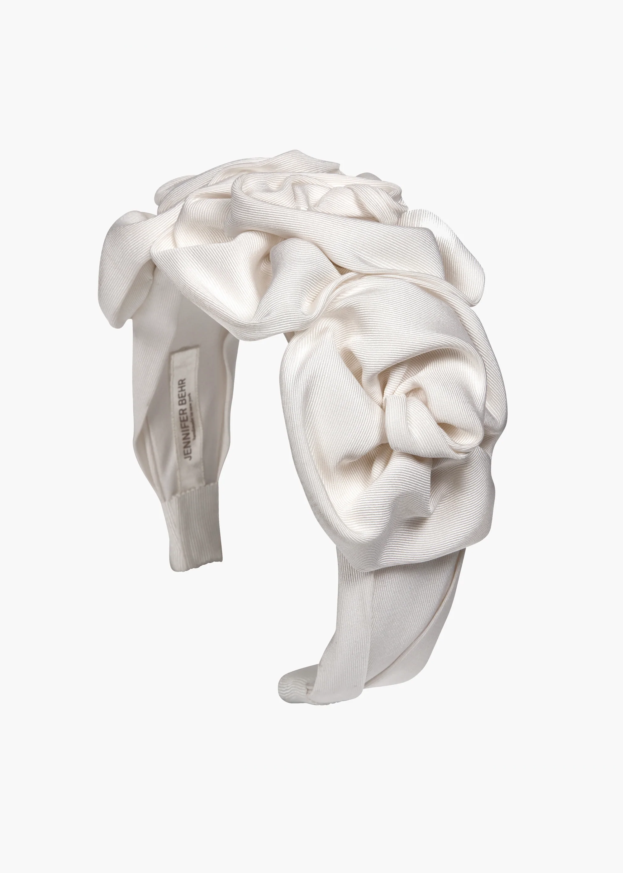 Jennifer Behr Rosette witte haarband