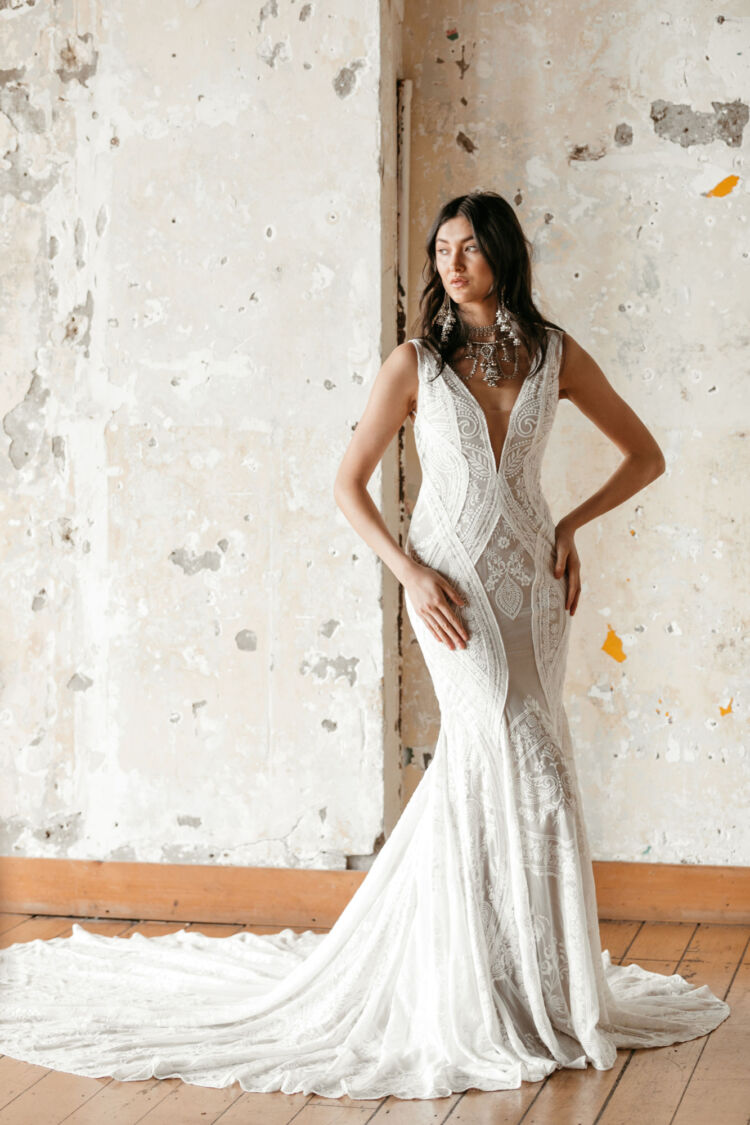 Bohemian trouwjurk Rue de Seine Lyara