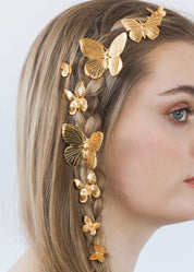 Jennifer Behr bruiloft gouden haarpins Pippa