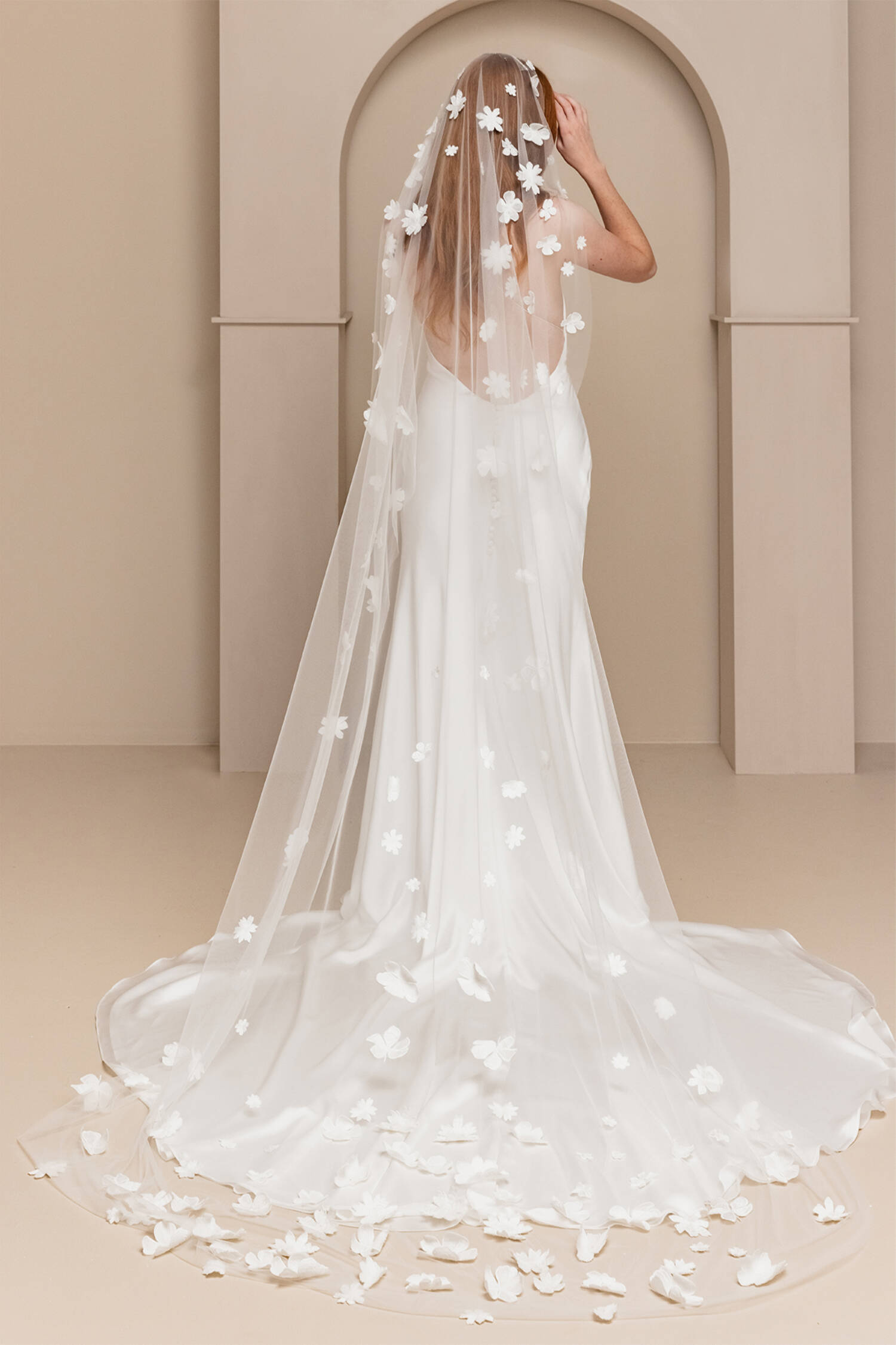Cora veil romantisch gebloemde bohemian sluier van Rue De Seine