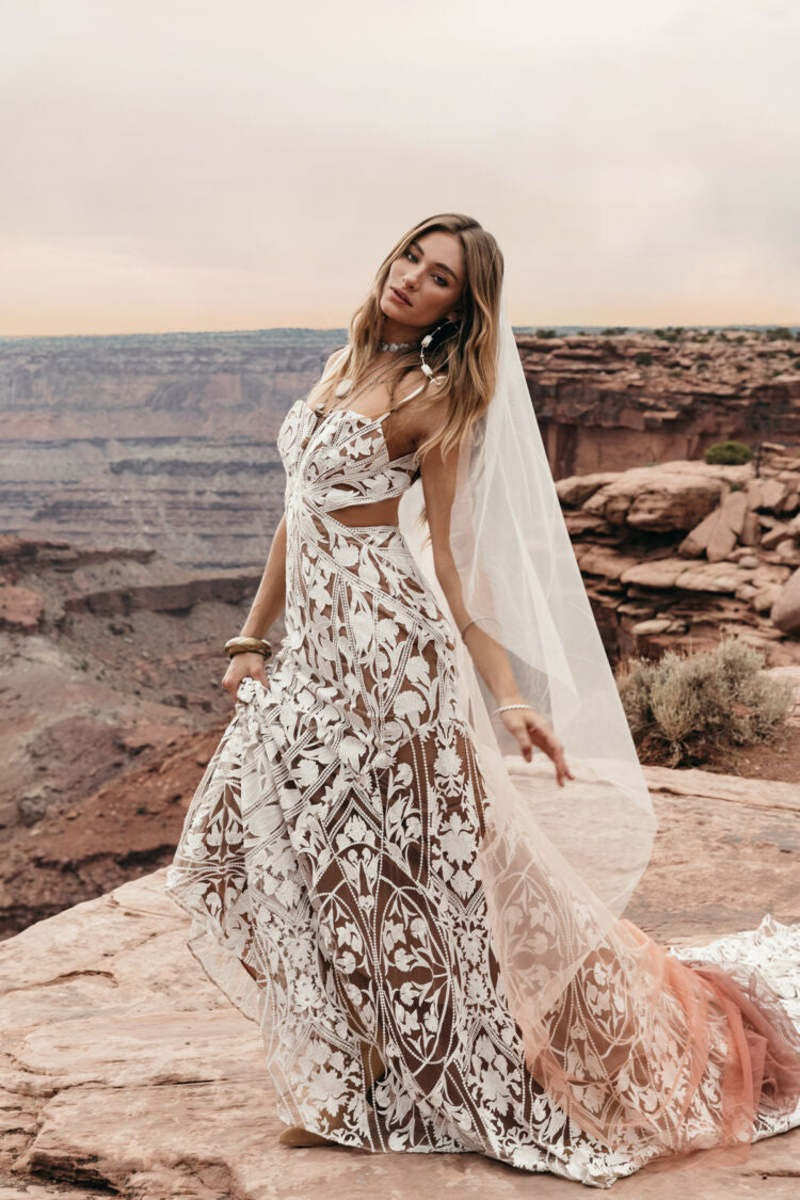 Horizon veil Bohemian gekleurde sluier van Rue de Seine