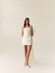 Winona mini  met strik jurk van Prea James Bridal