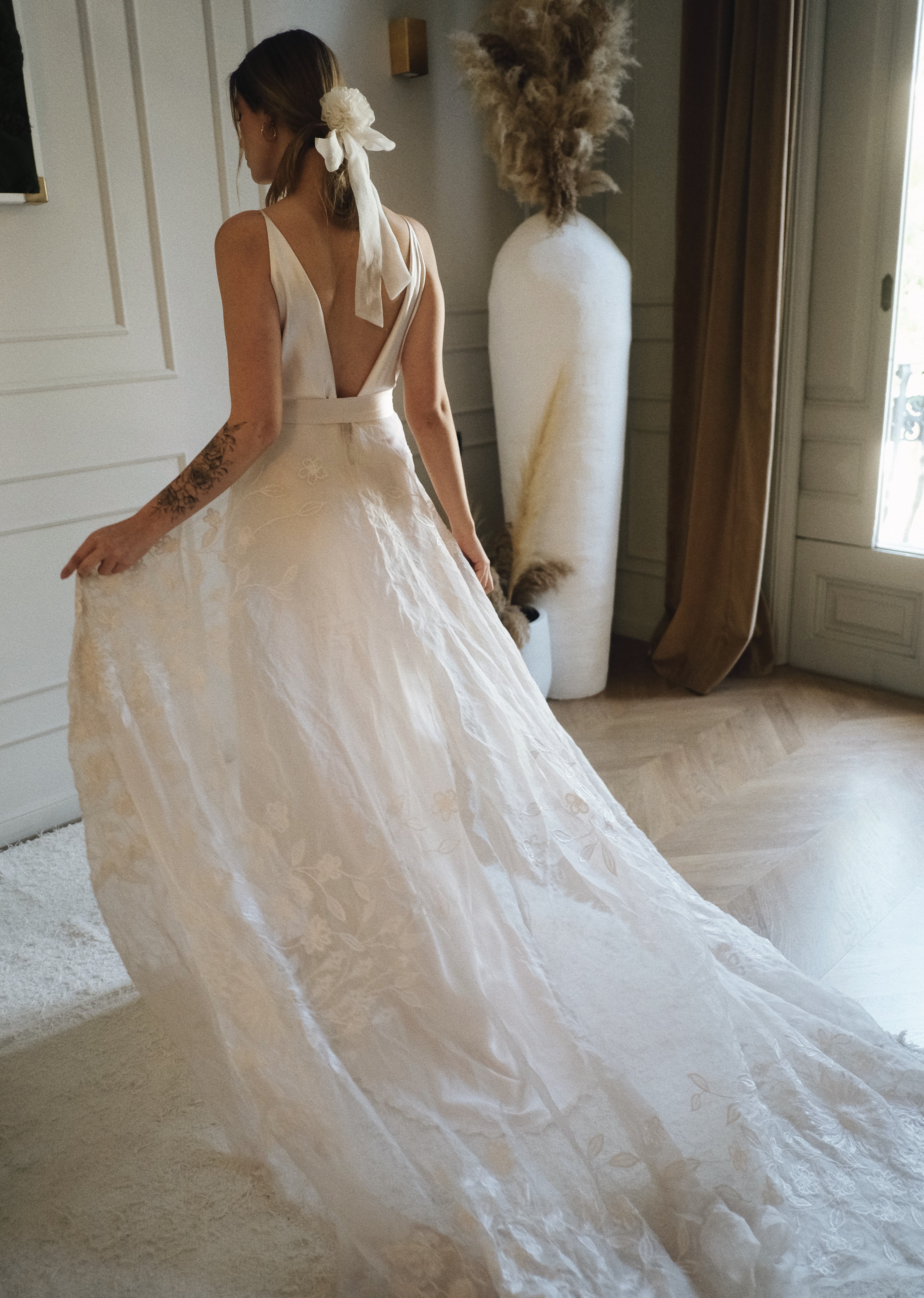 A La Robe Aster Flora Wrap Skirt