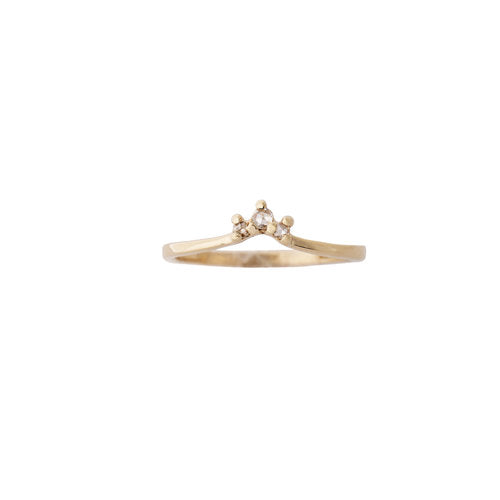 Gouden Aika ring met diamanten van Laurie Fleming