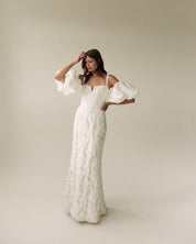 Anouk wedding dress with sleeves  Prea James 