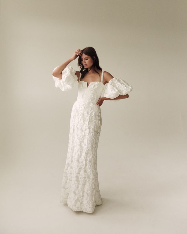 Anouk wedding dress with sleeves  Prea James 