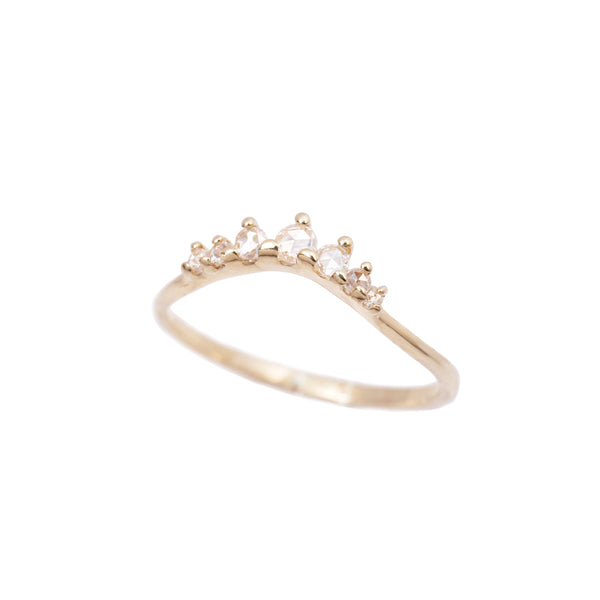 Gouden Beacen ring met diamanten van Laurie Fleming