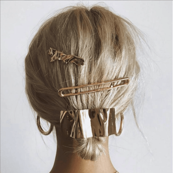 Lelet NY Crinkle gouden haarklem 