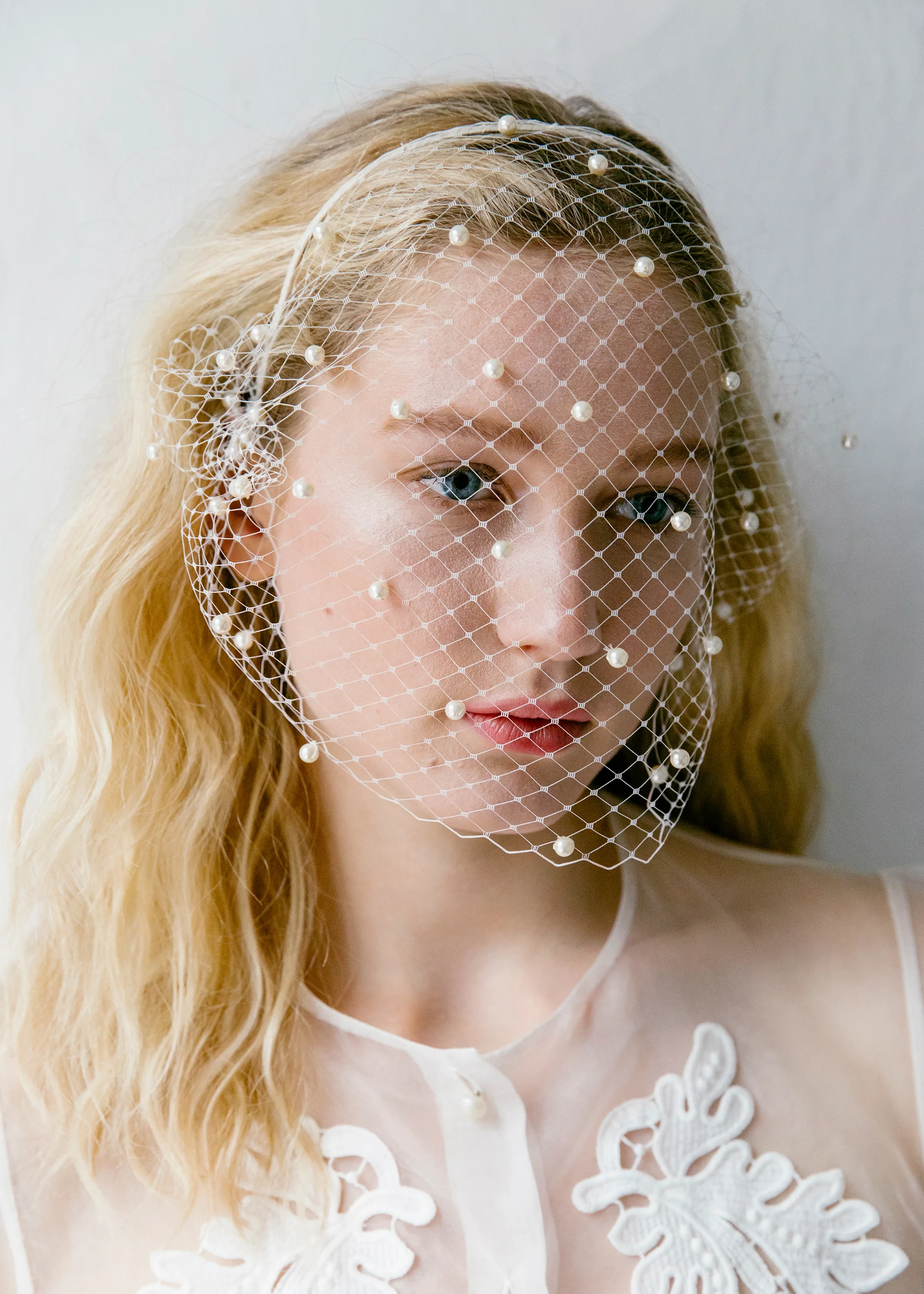 Jennifer Behr Voilette Headband With Pearls