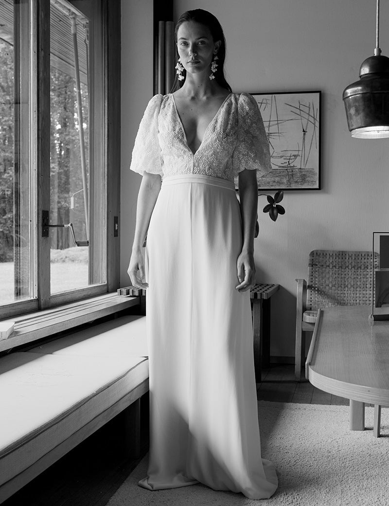 Laure de Sagazan Rocca romantische trouwjurk 