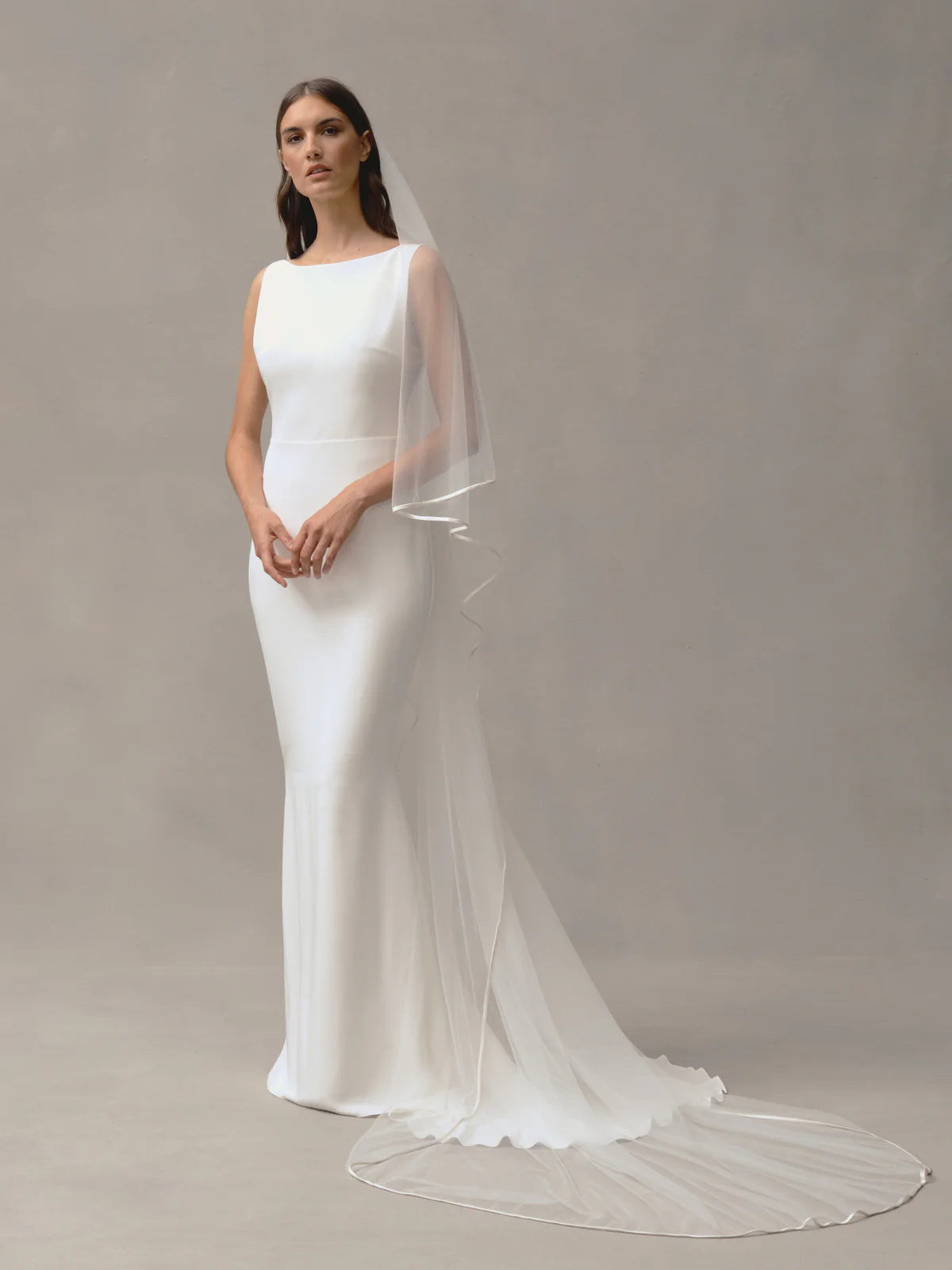Alexandra Grecco Satin Trim Veil
