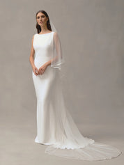 Alexandra Grecco Satin Trim Veil