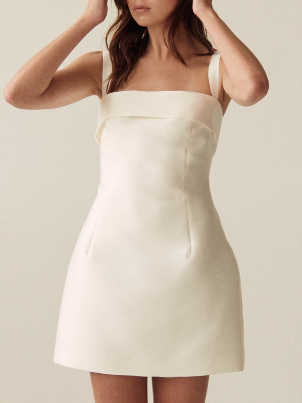 Winona mini  met strik jurk van Prea James Bridal 